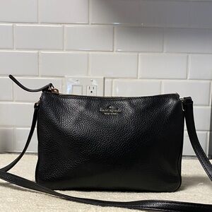 Kate Spade Black pebbled, leather Crossbody Bag